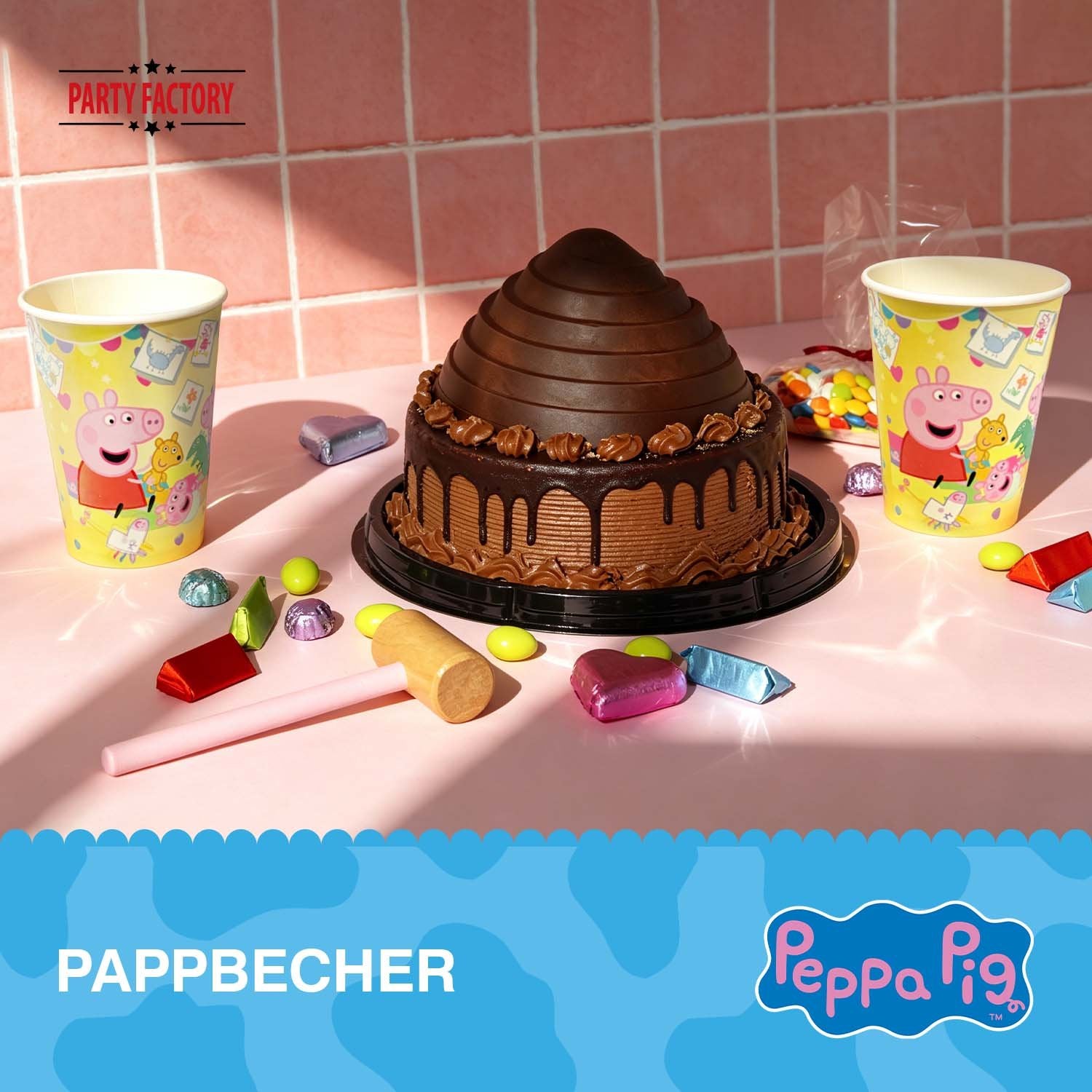 Peppa Pig 2026 Pappbecher 250 ml 8er-Pack gelb 2