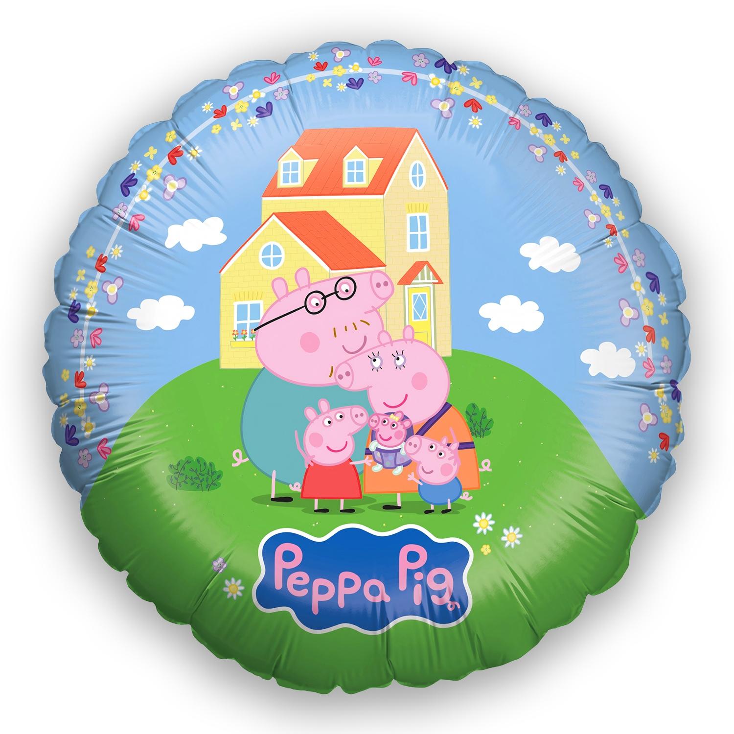 Peppa Pig Folienballon rund ⌀ 45 cm Familie Wutz
