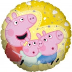 Peppa Pig Folienballon rund gelb Ø 45 cm