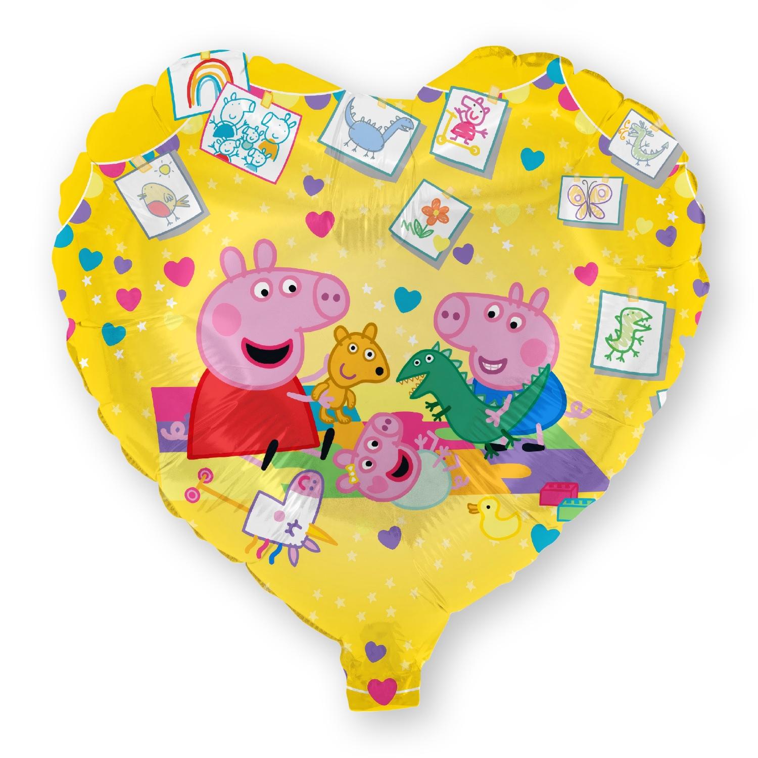 Peppa Pig Folienballon rund gelb Ø 45 cm