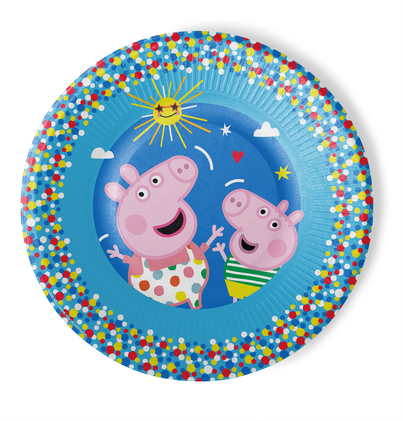 Peppa Pig Pappteller 23cm 8er-Pack blau