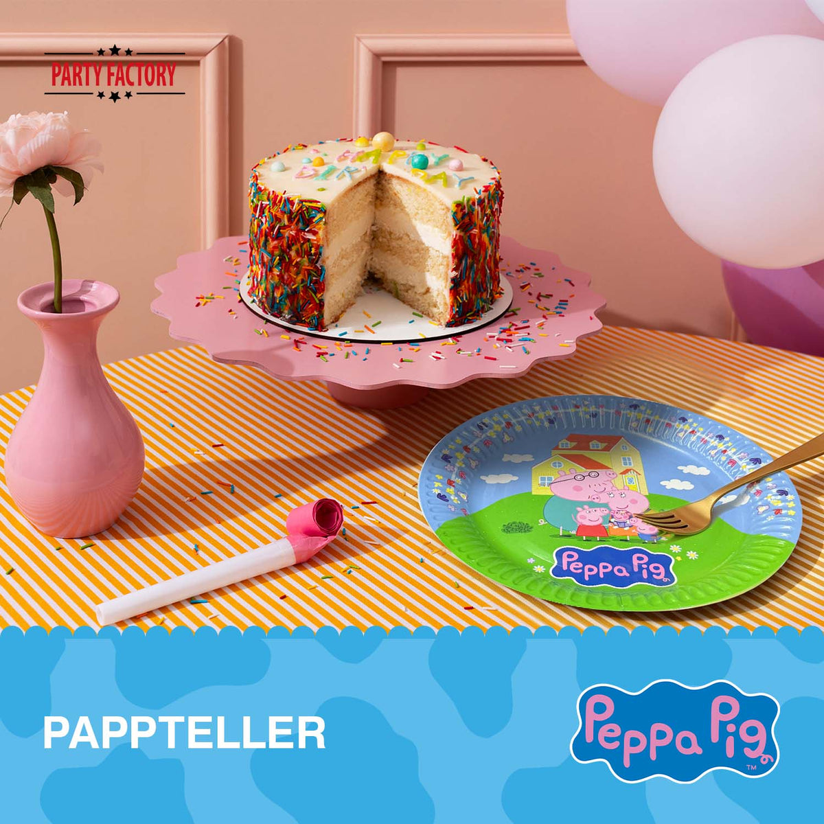 Peppa Pig Pappteller 23cm 8er-Pack blau 2
