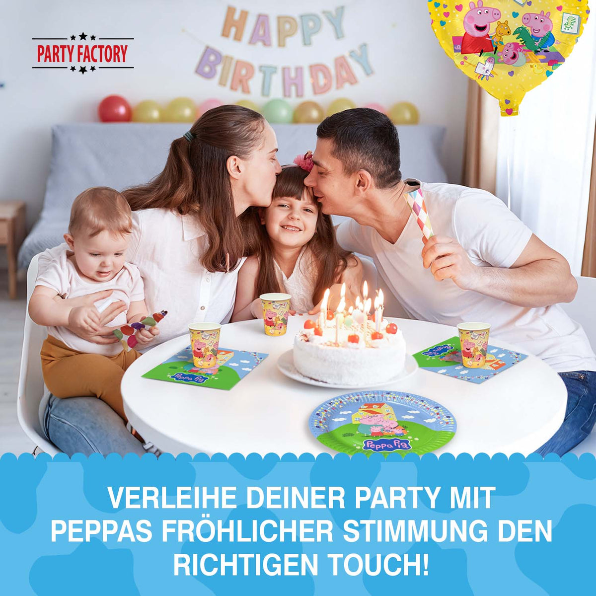 Peppa Pig Pappteller 23cm 8er-Pack blau 6
