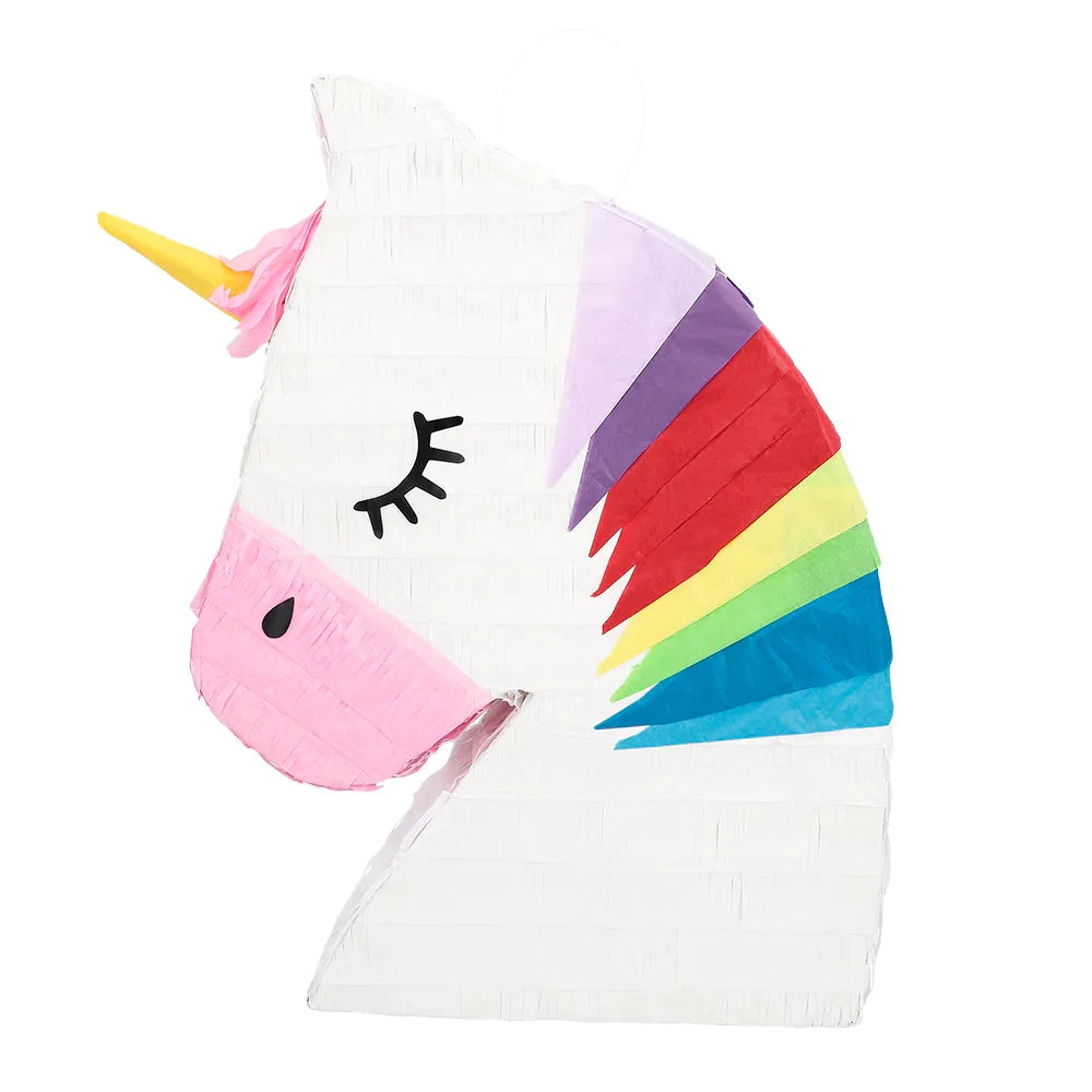 Pinata Einhorn Aurora bunte Regenbogen-Pinata zum Befüllen 3