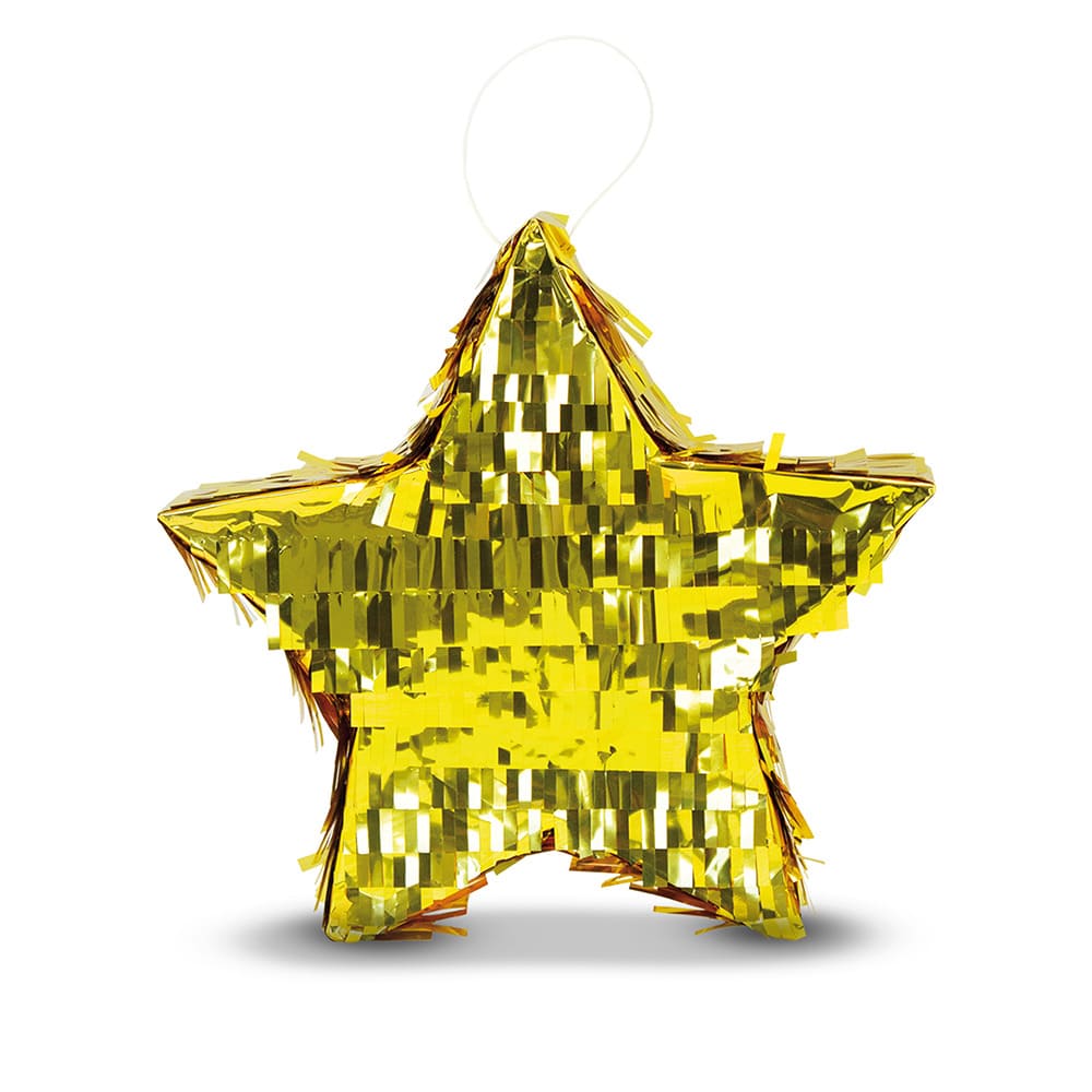 Pinata Stern in Gold 30 x 30 cm Partyspiele Kinder Geburtstag Deko Dekoration 5