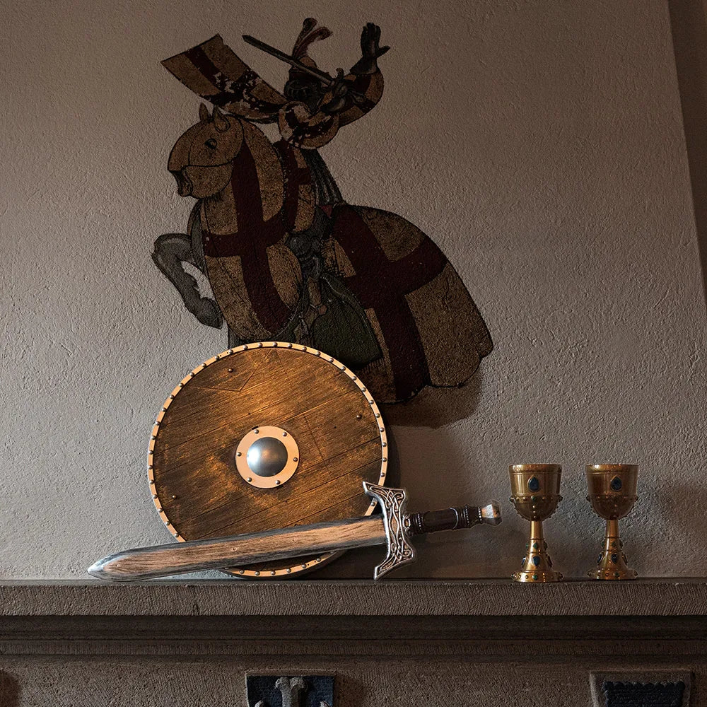 Ritter Schild rund Ø 40 cm Mittelalter Kostüm Zubehör 2