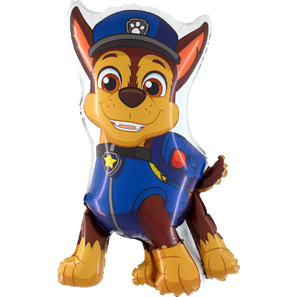 Shape Folienballon Paw Patrol Chase 90cm braun Polizei-Hund Ballon für Jungen