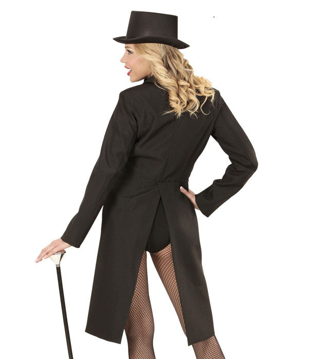 Showtime Damen Frack L XL schwarz Showgirl für Karneval und Party 2