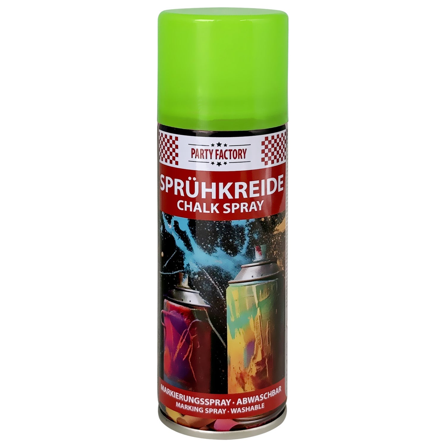 Kreidespray 100 ml abwaschbar Sprühkreide in grün, rot, blau lila und pink 12