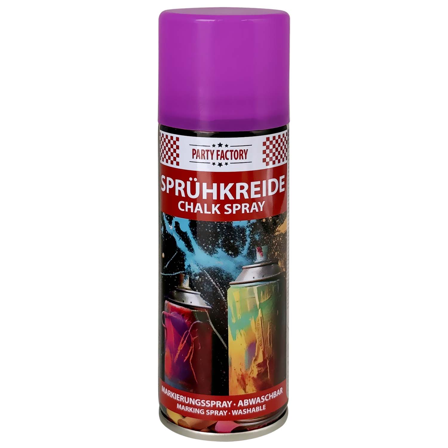 Kreidespray 100 ml abwaschbar Sprühkreide in grün, rot, blau lila und pink 7