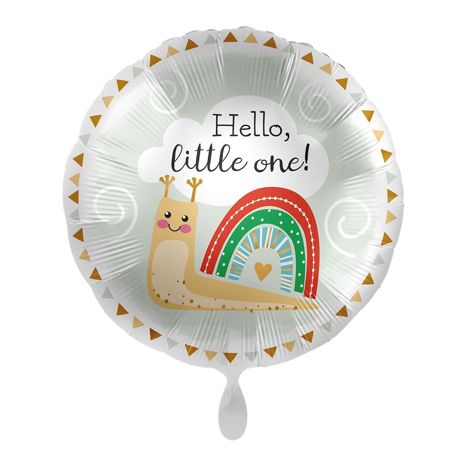 Süßer hochwertiger Folienballon Freundschaft Liebe Hello little one Schnecke Ø 43 cm 1