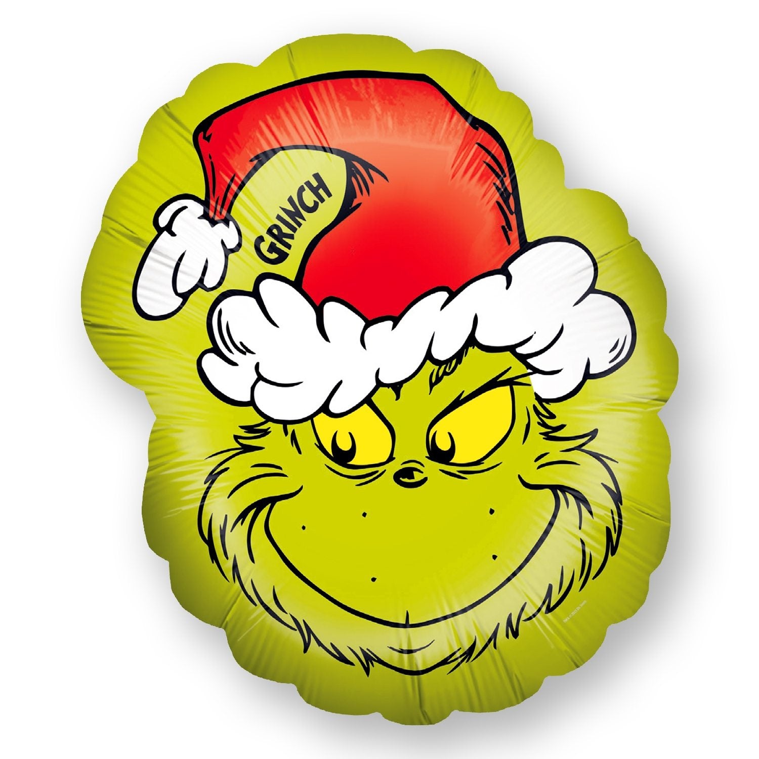 The Grinch Folienballon Grinch Gesicht grün shape ca. 45 x 53 cm
