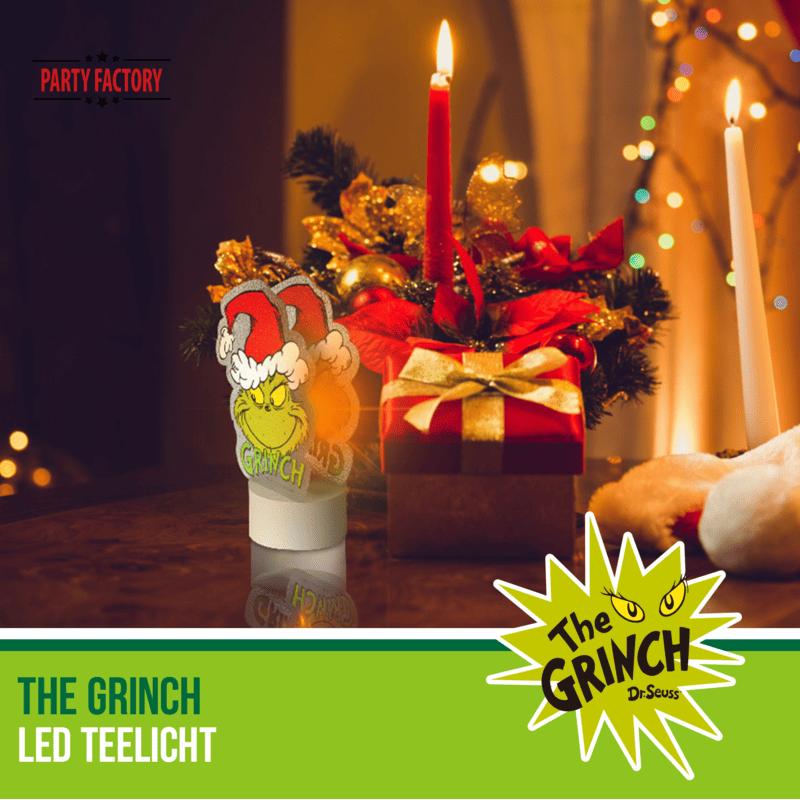 The Grinch LED Teelicht – Weihnachtsdeko Figur grün rot Weihnachten 6