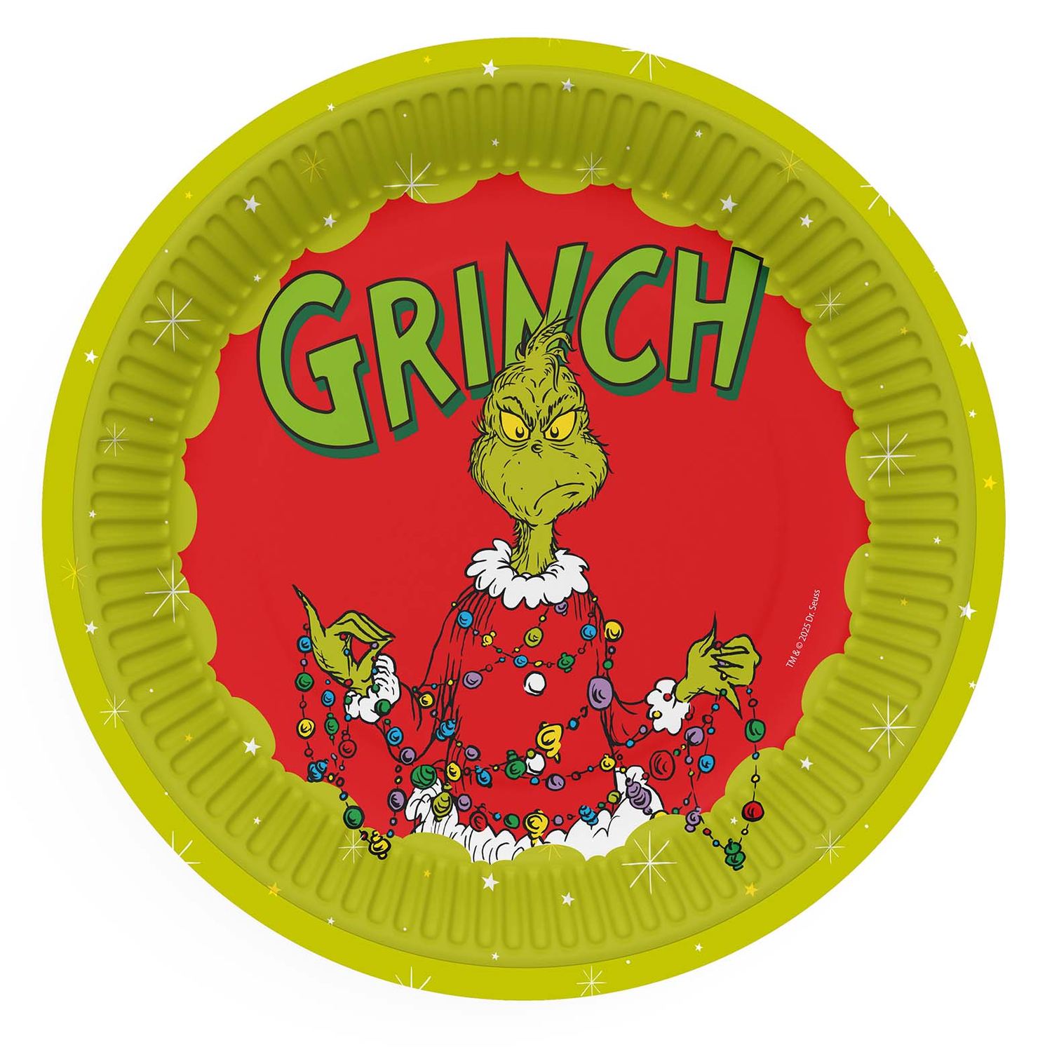The Grinch Pappteller 23cm 8er-Pack grün rot 1