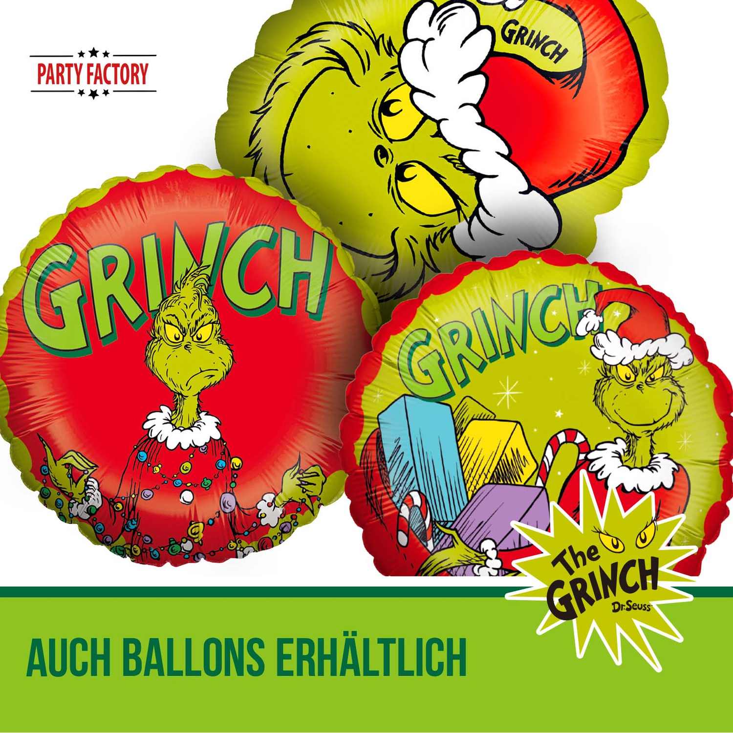 The Grinch Pappteller 23cm 8er-Pack grün rot 5