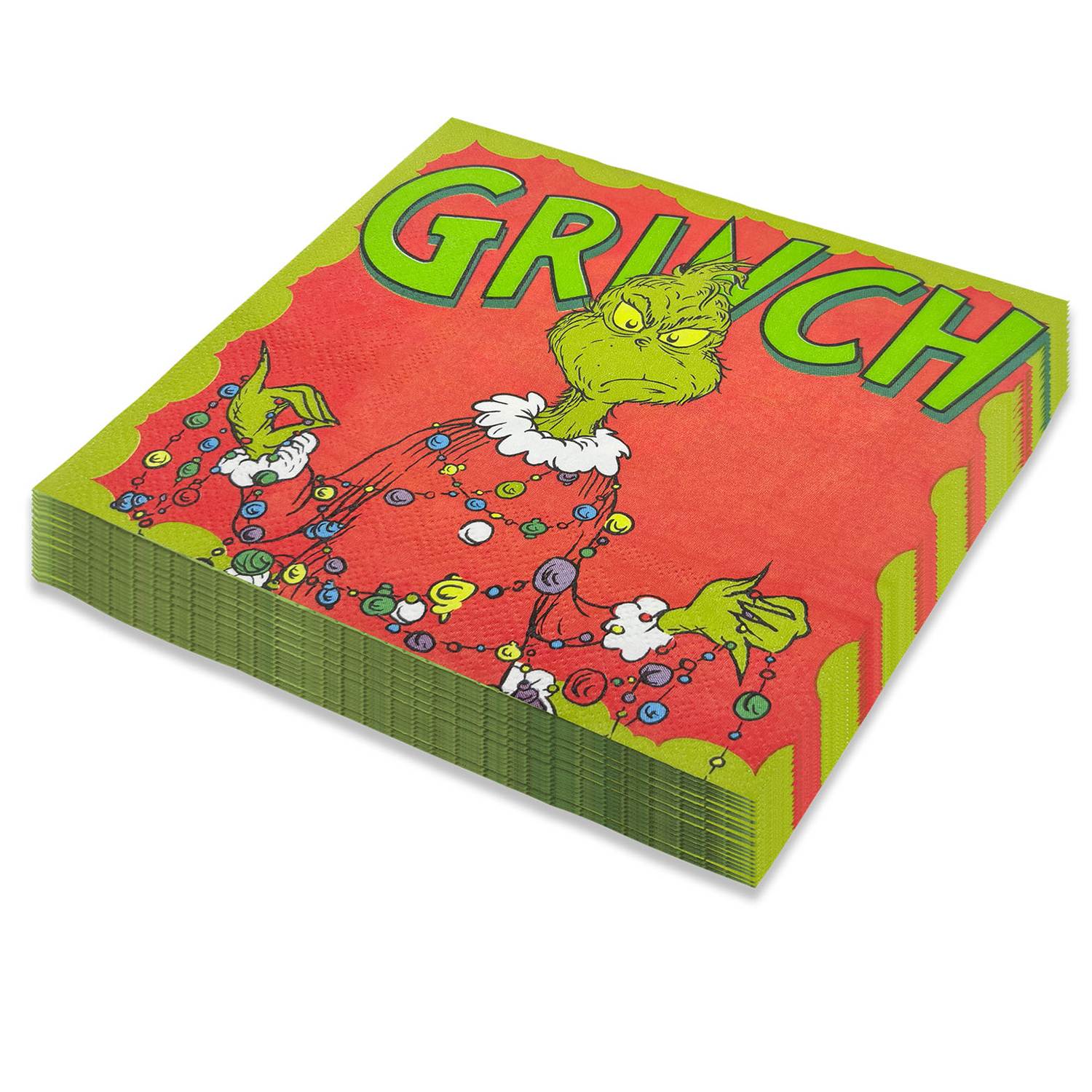 The Grinch Servietten 3-lagig 20er-Pack grün rot 1
