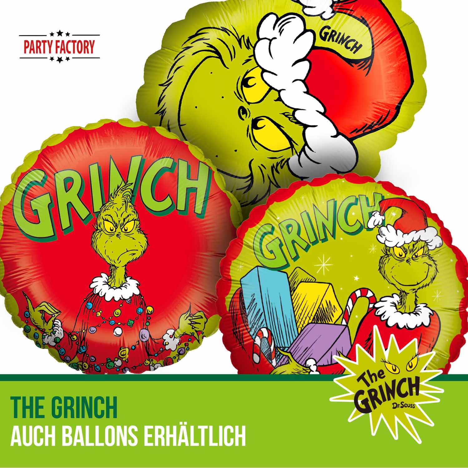 The Grinch Servietten 3-lagig 20er-Pack grün rot 5