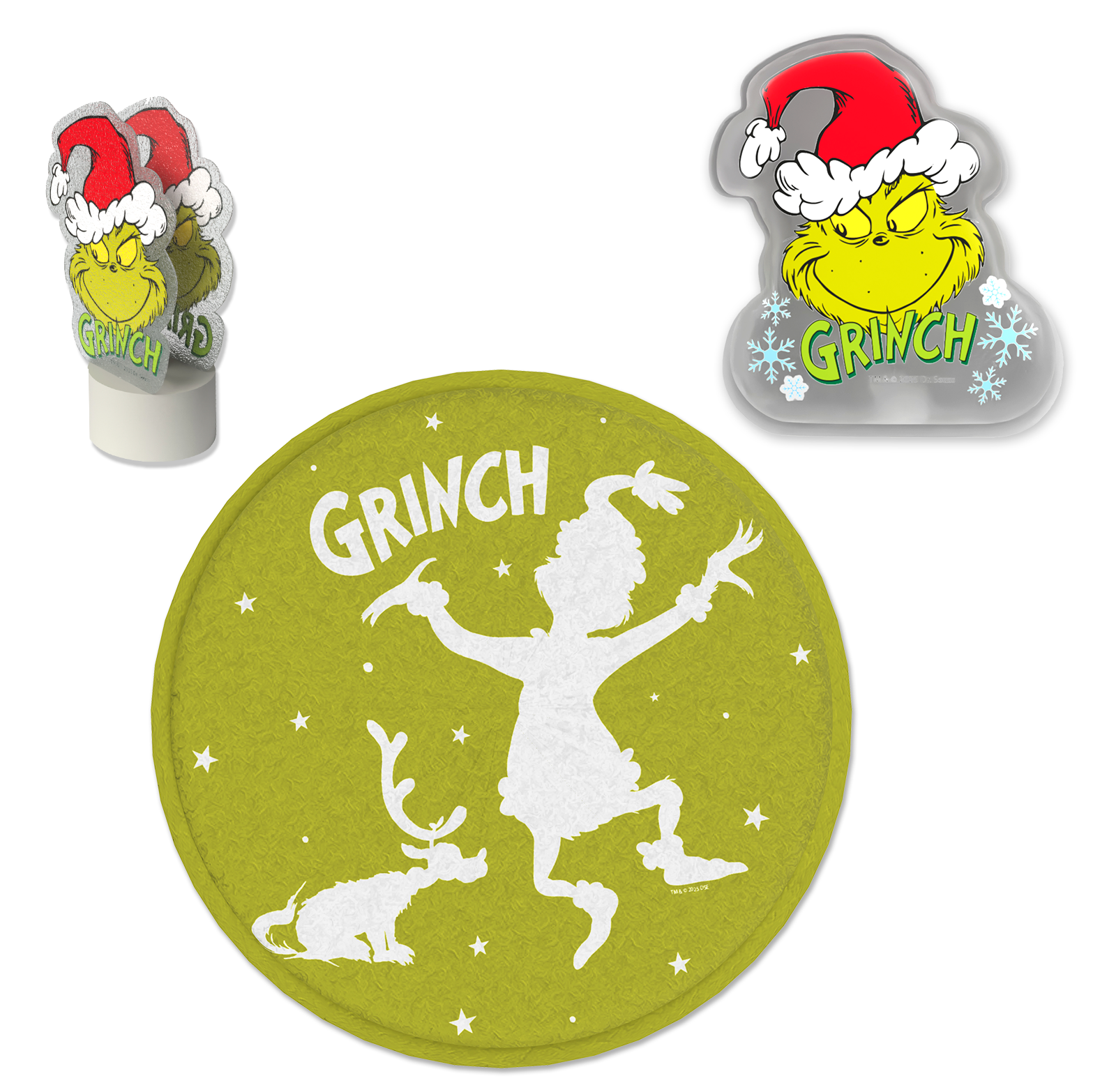 The Grinch Sitzkissen, Handwärmer LED-Teelicht 3-teiliges Set