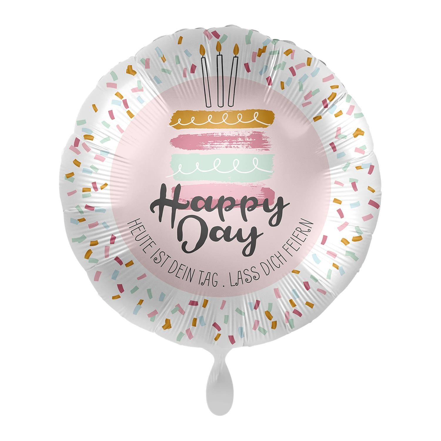 Toller Folienballon Happy Birthday Lass Dich feiern Ø 43 cm Geburtstagsballon