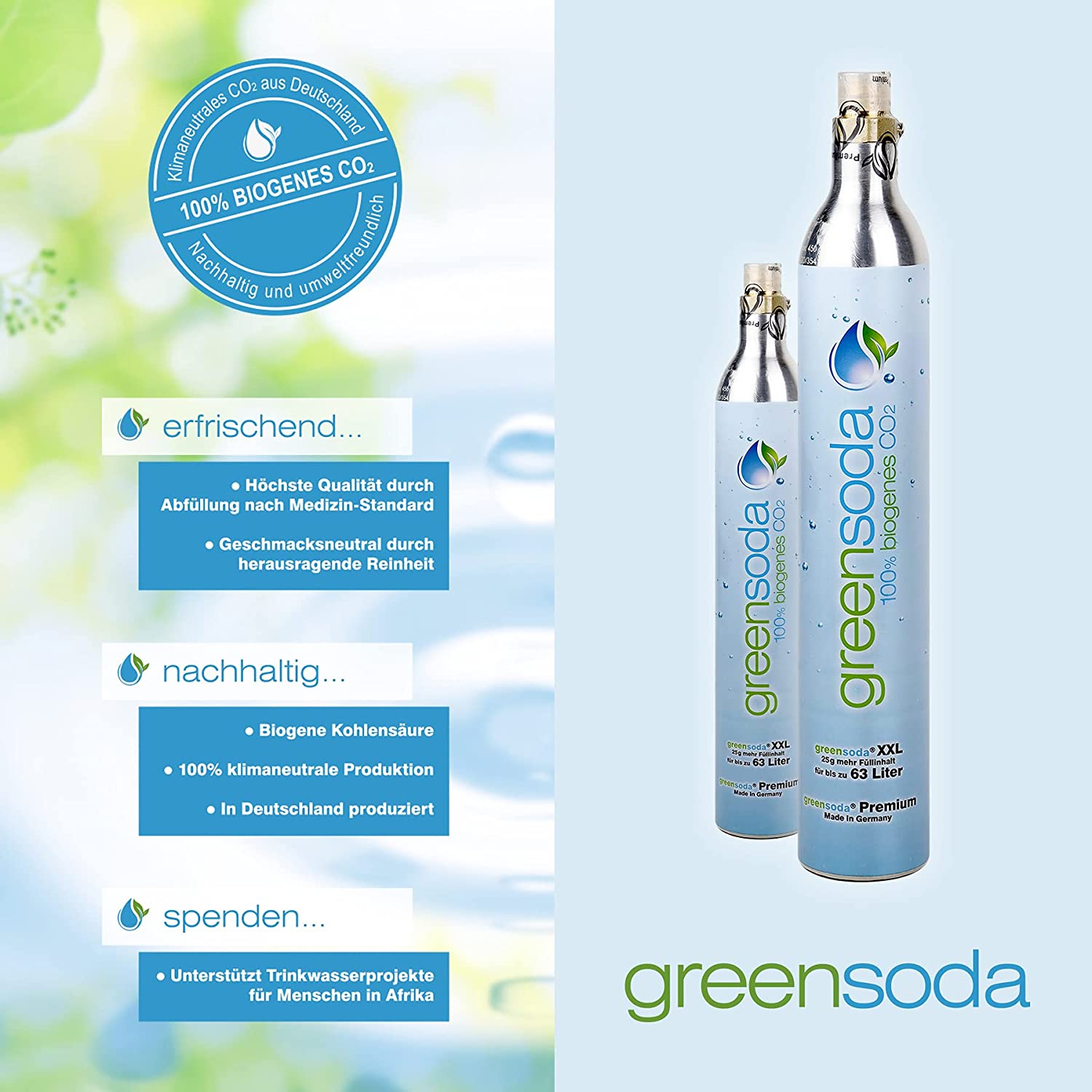 Universal Soda-Zylinder für alle handelsüblichen Wassersprudler 2