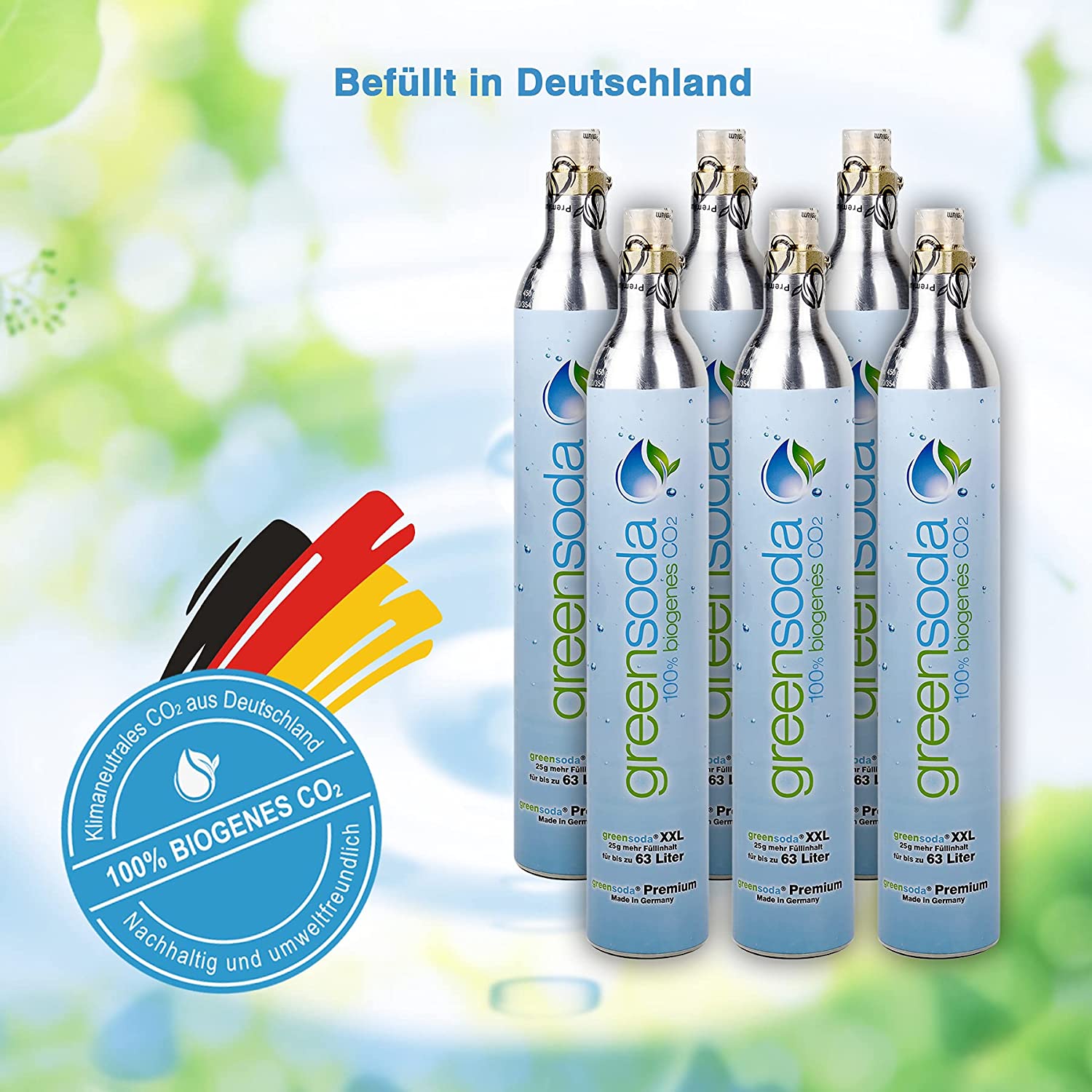 2x Universal Soda-Zylinder für alle handelsüblichen Wassersprudler 4