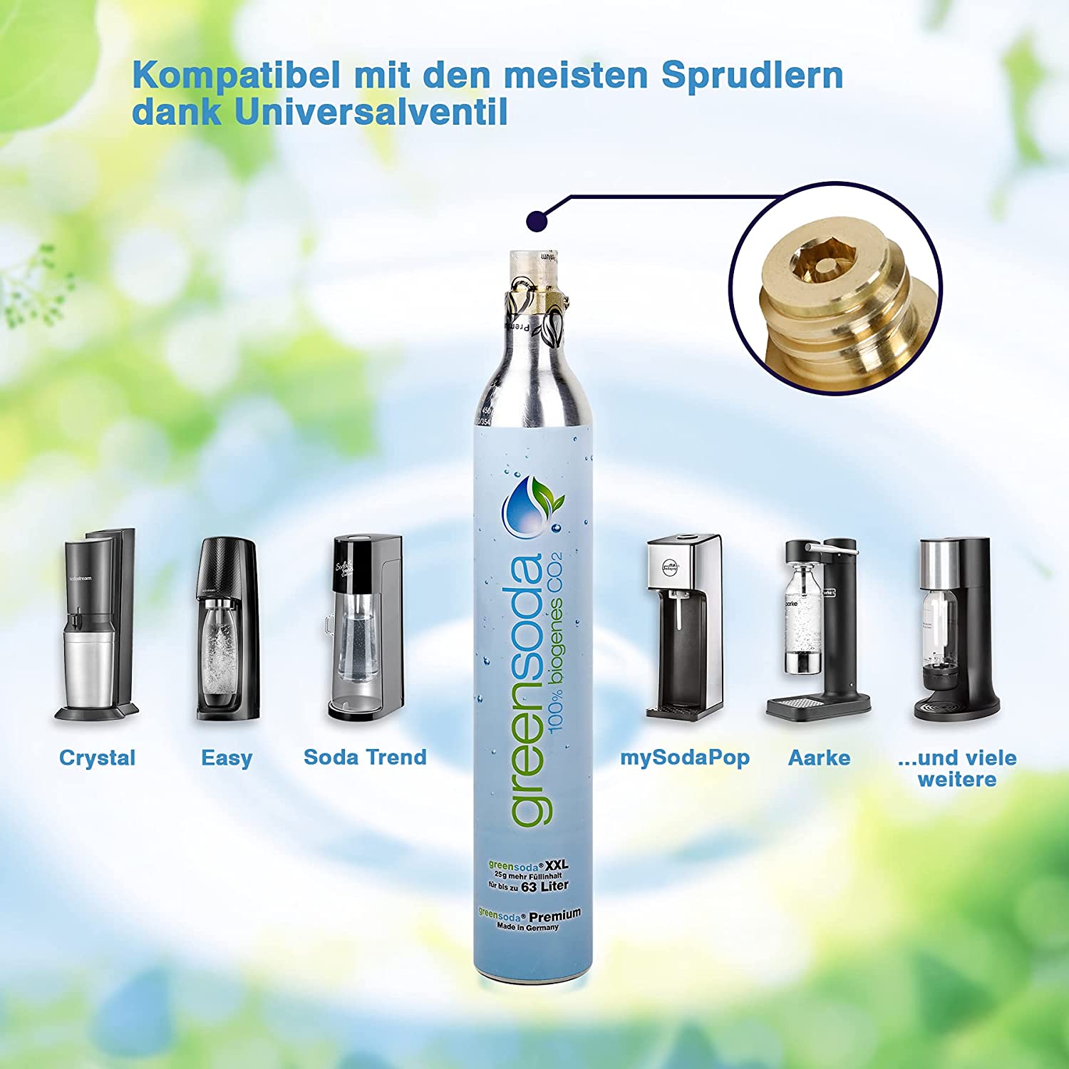 Universal Soda-Zylinder für alle handelsüblichen Wassersprudler 5