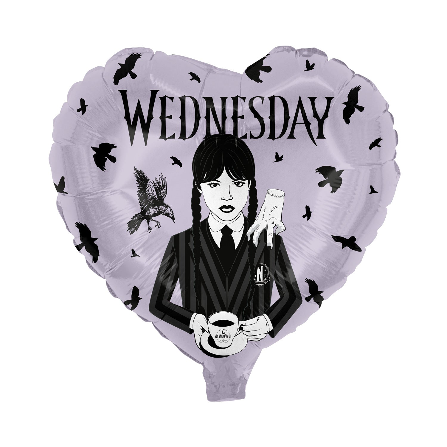 Wednesday Folienballon Herz ø45 cm Wednesday