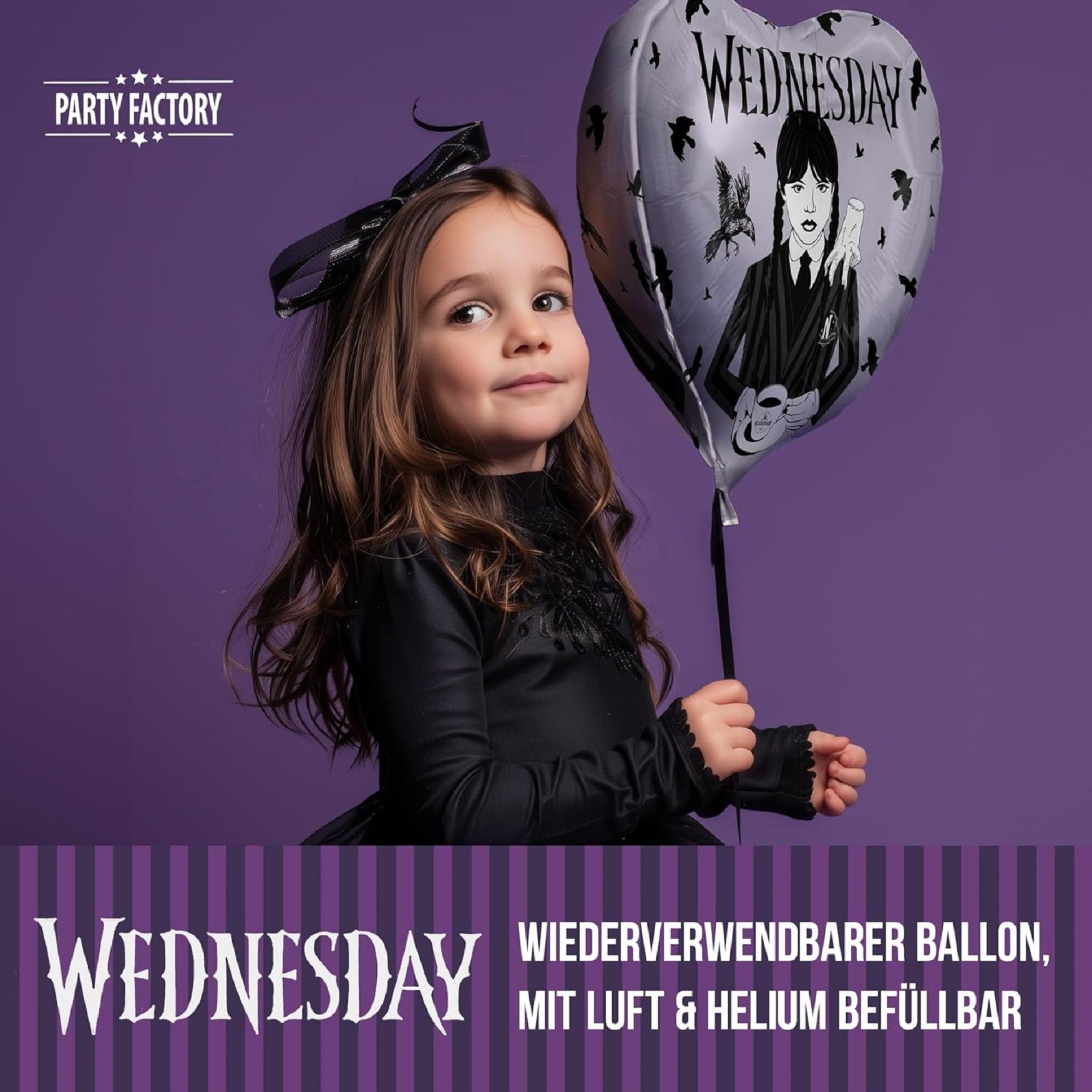 Wednesday Folienballon Herz ø45 cm Wednesday 2