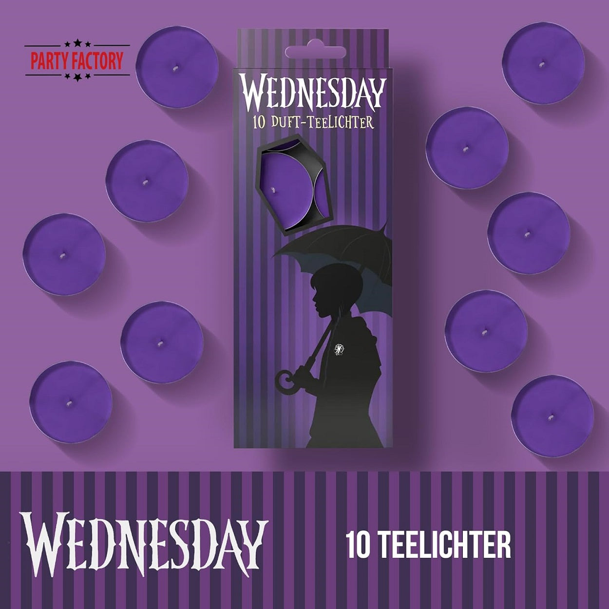 Wednesday Teelichter 10er Pack 2