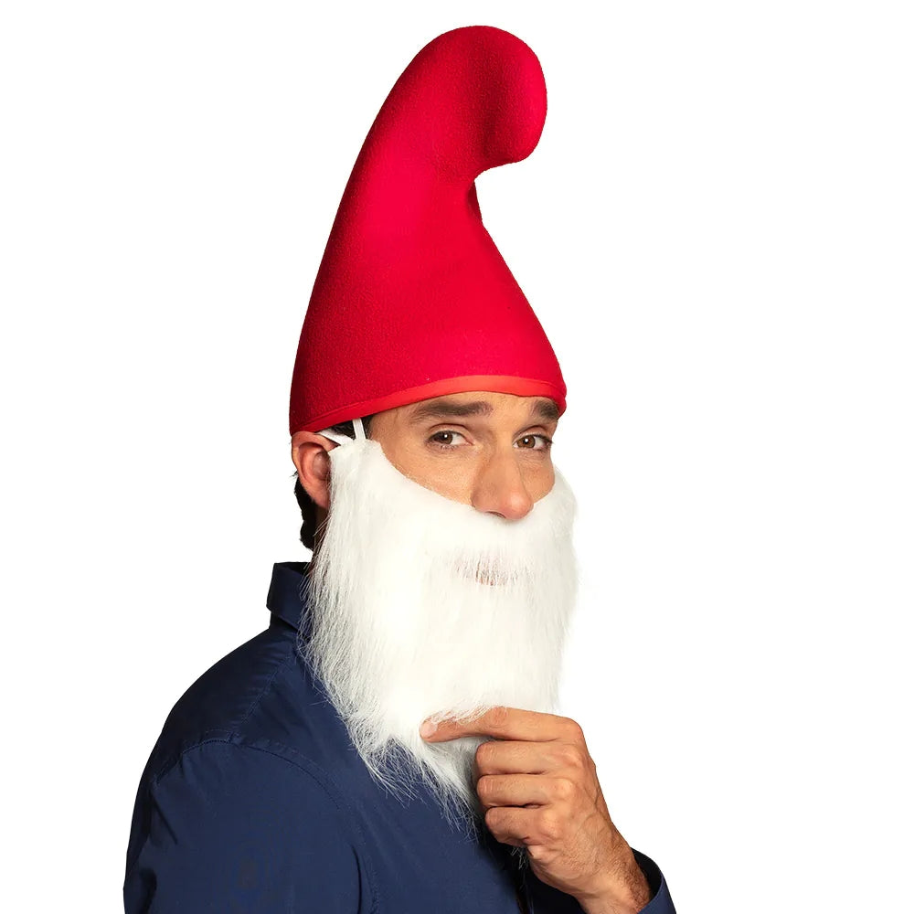 Weißer Kostüm Bart langer Vollbart für Nikolaus Zwerg Troll