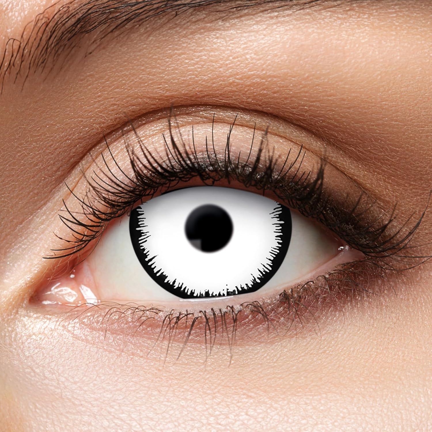 Zoelibat Eyecatcher Mini-Sclera 6 Monats-Kontaktlinsen Angelic White