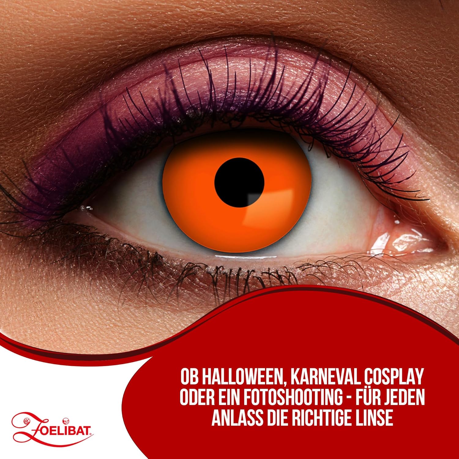 Zoelibat Eyecatcher Wochen-Kontaktlinsen Halloween Orange 6