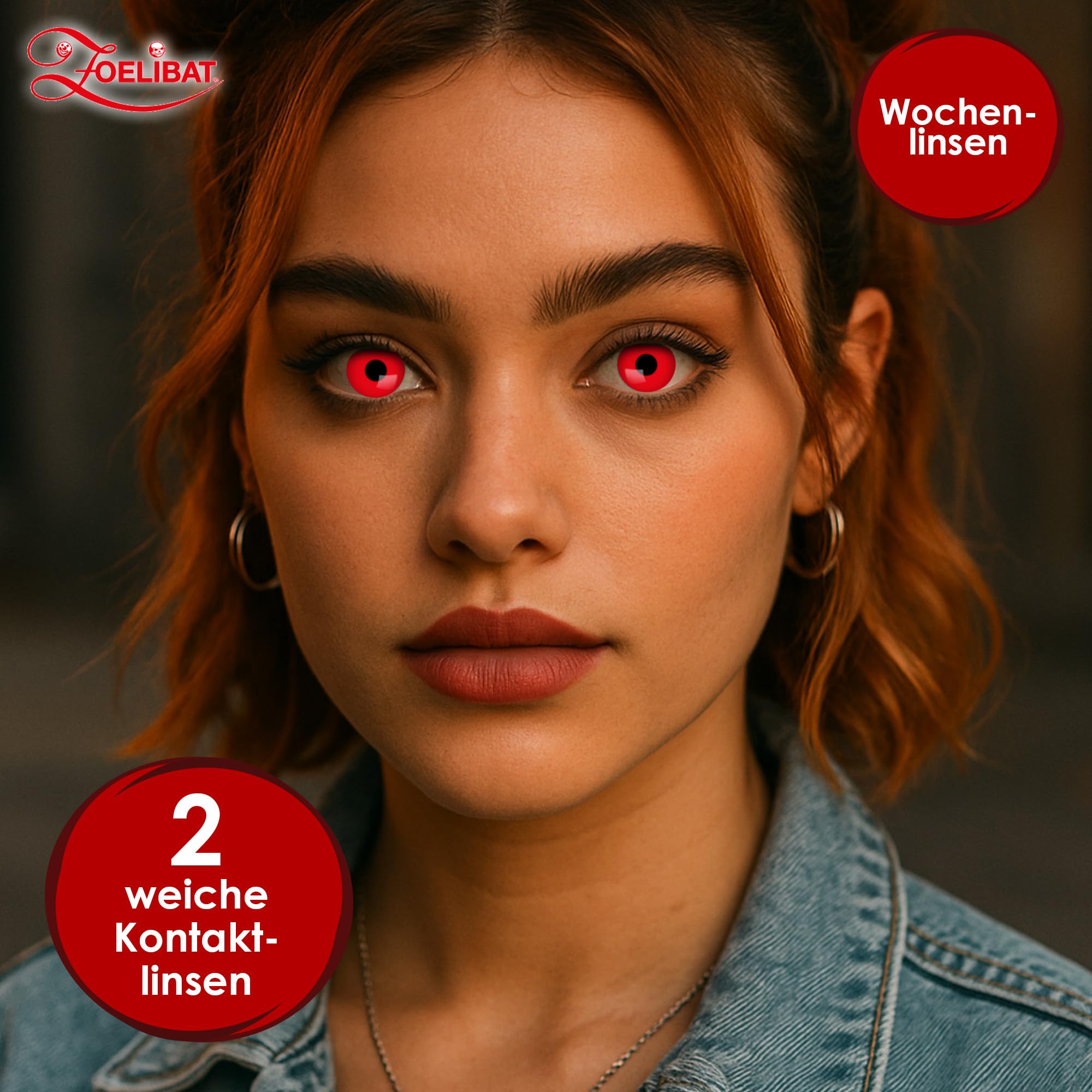 Zoelibat Eyecatcher Wochen-Kontaktlinsen Red Devil 10