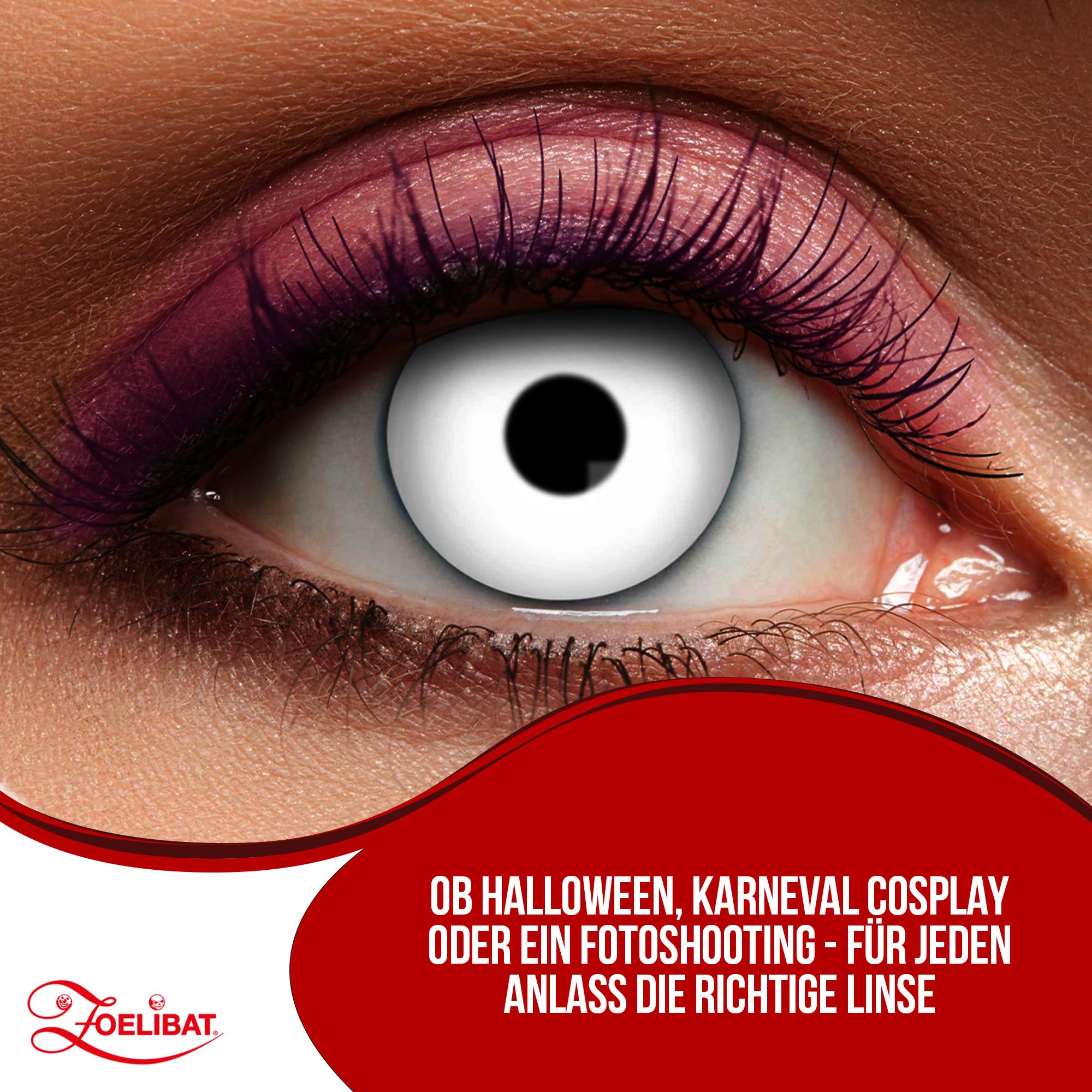Zoelibat Eyecatcher Wochen-Kontaktlinsen White Zombie 13