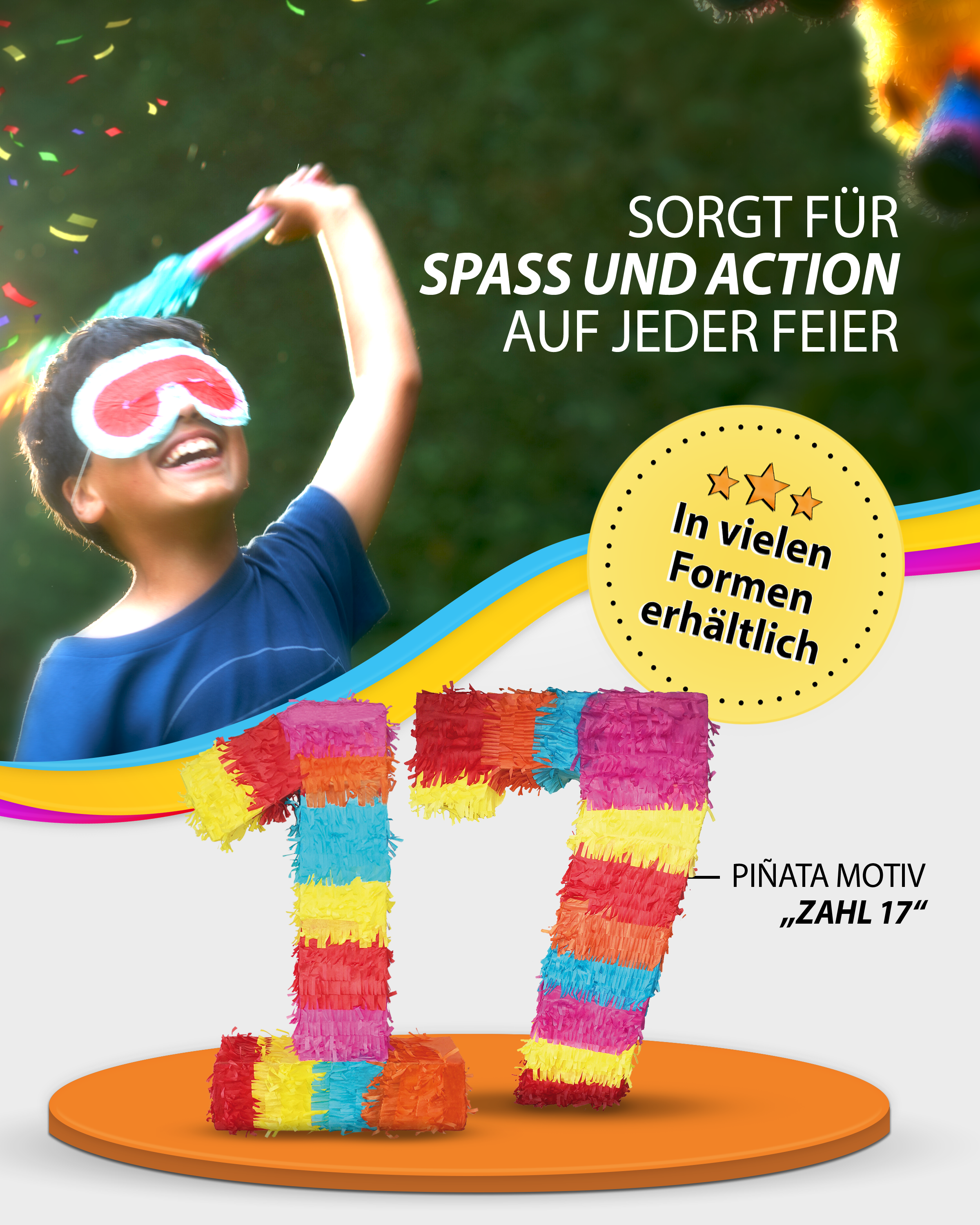Piñata Zahl 17 4