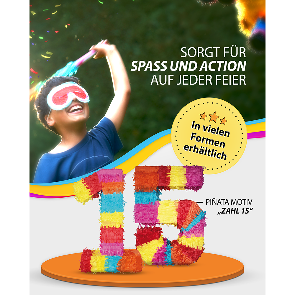 Piñata Zahl 15 4