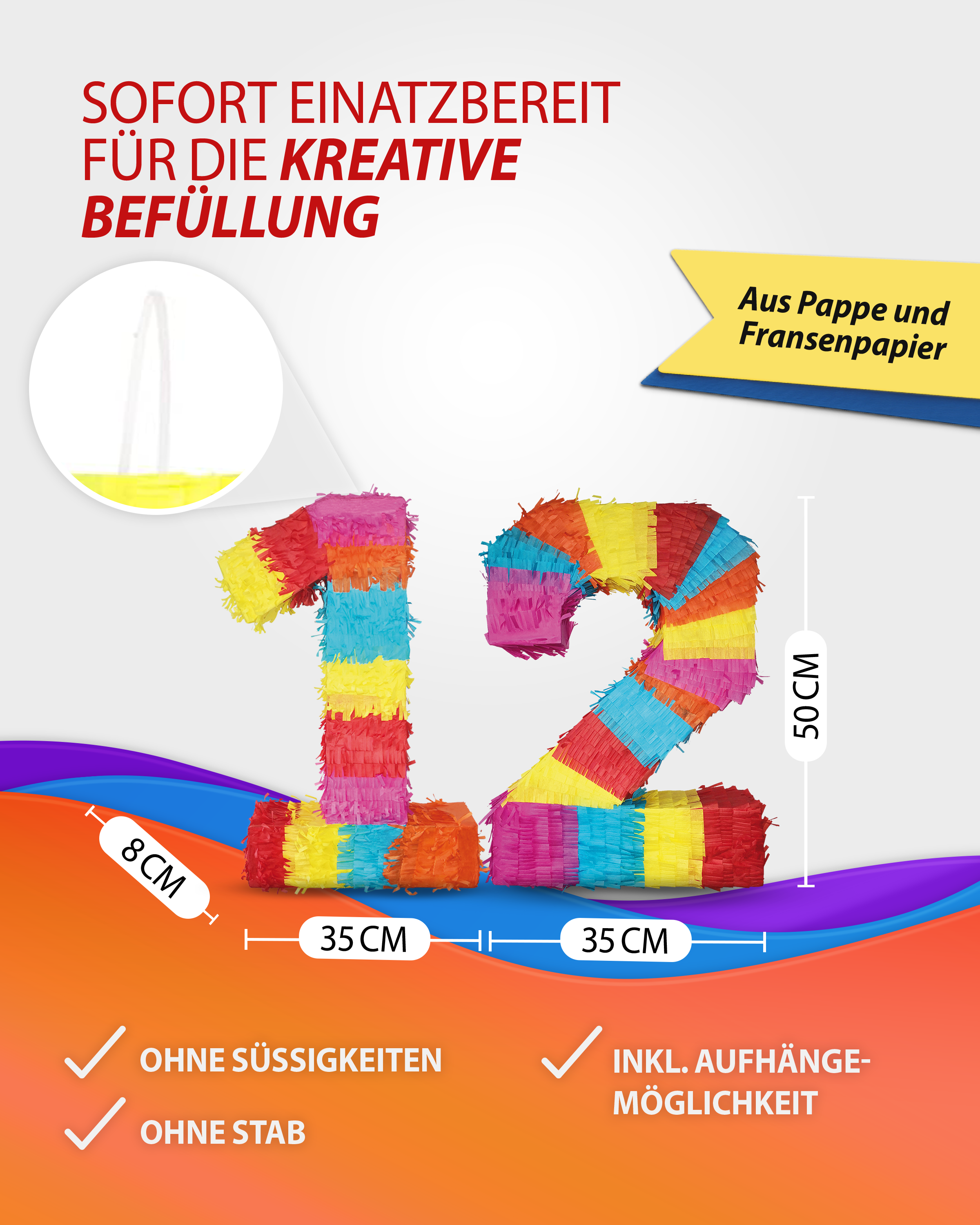 Piñata Zahl 12 5