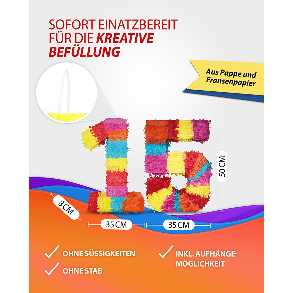 Piñata Zahl 15 5