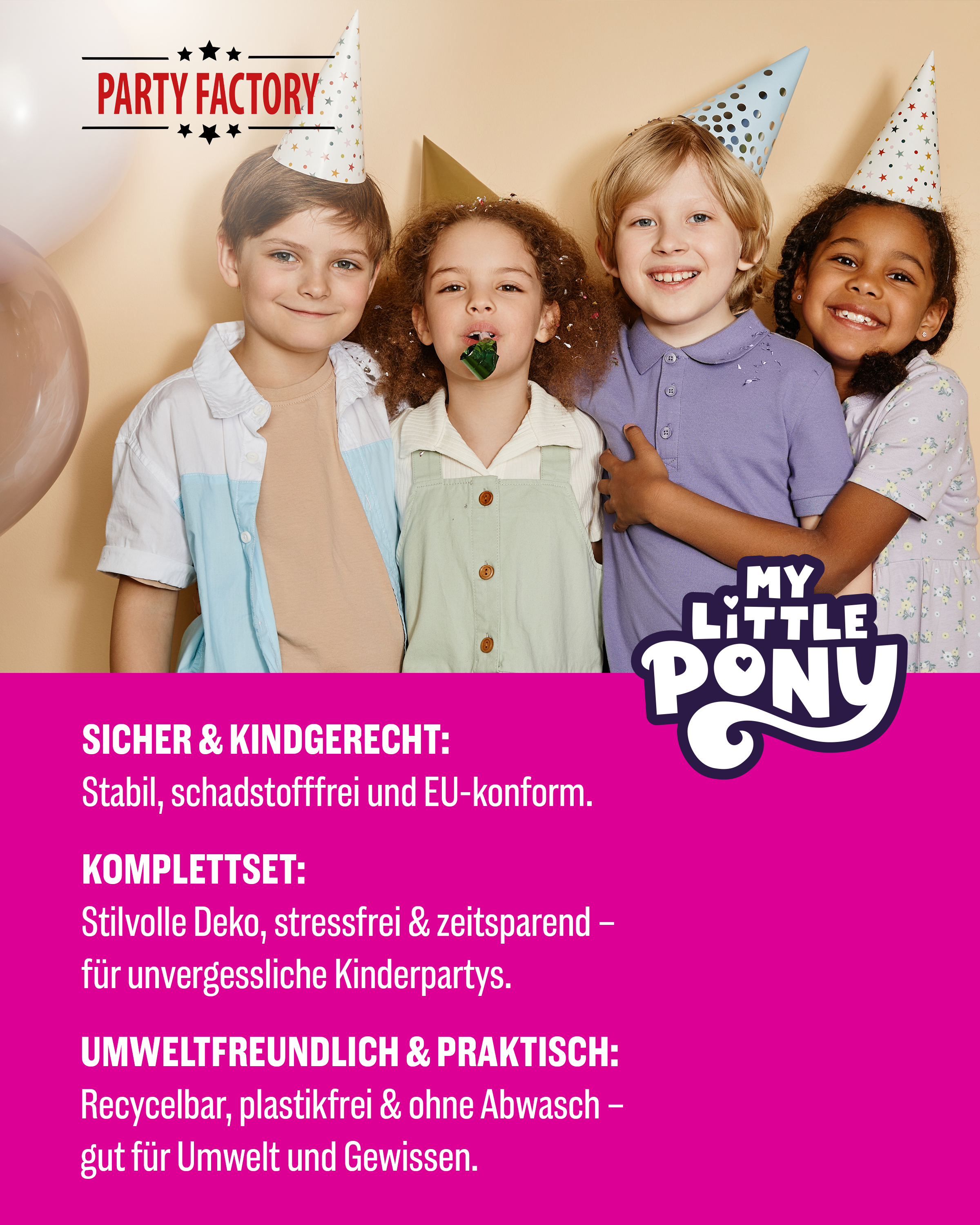 My Little Pony Party Set 92tlg Teller Becher Servietten Geschenktüten 6