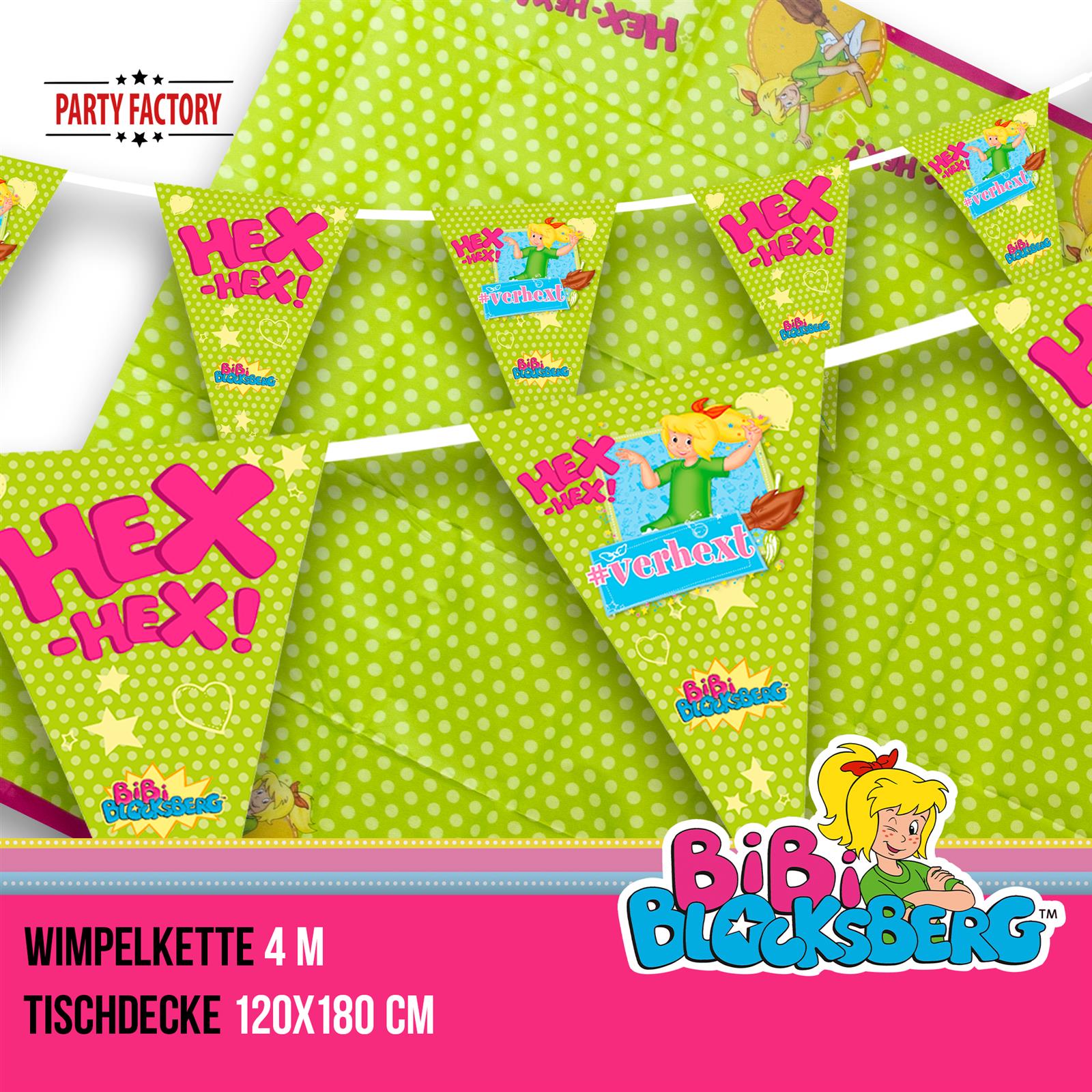 Bibi Blocksberg XL Party-Set Geschirr- Tisch- & Raumdeko 42-teilig 4