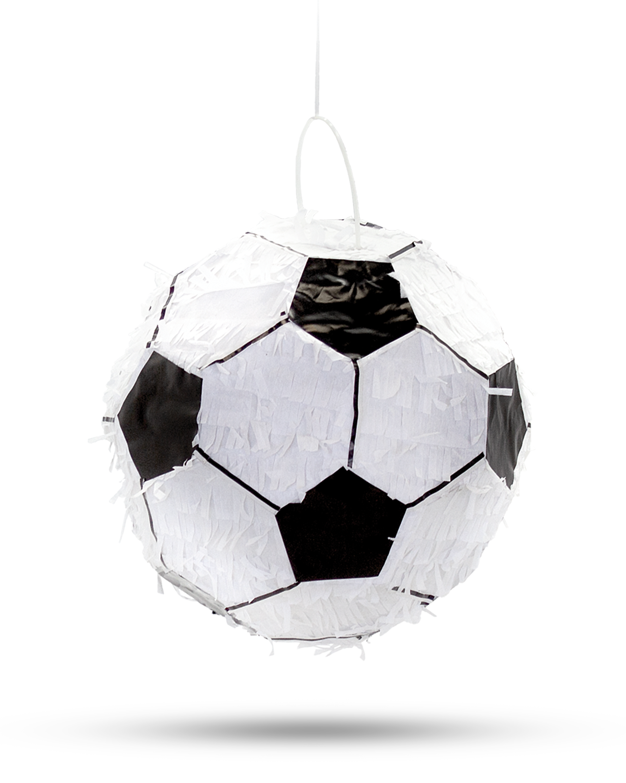 Pinata Fußball schwarz weiß 27cm Durchmesser Partyspiele Kinder Geburtstag Deko