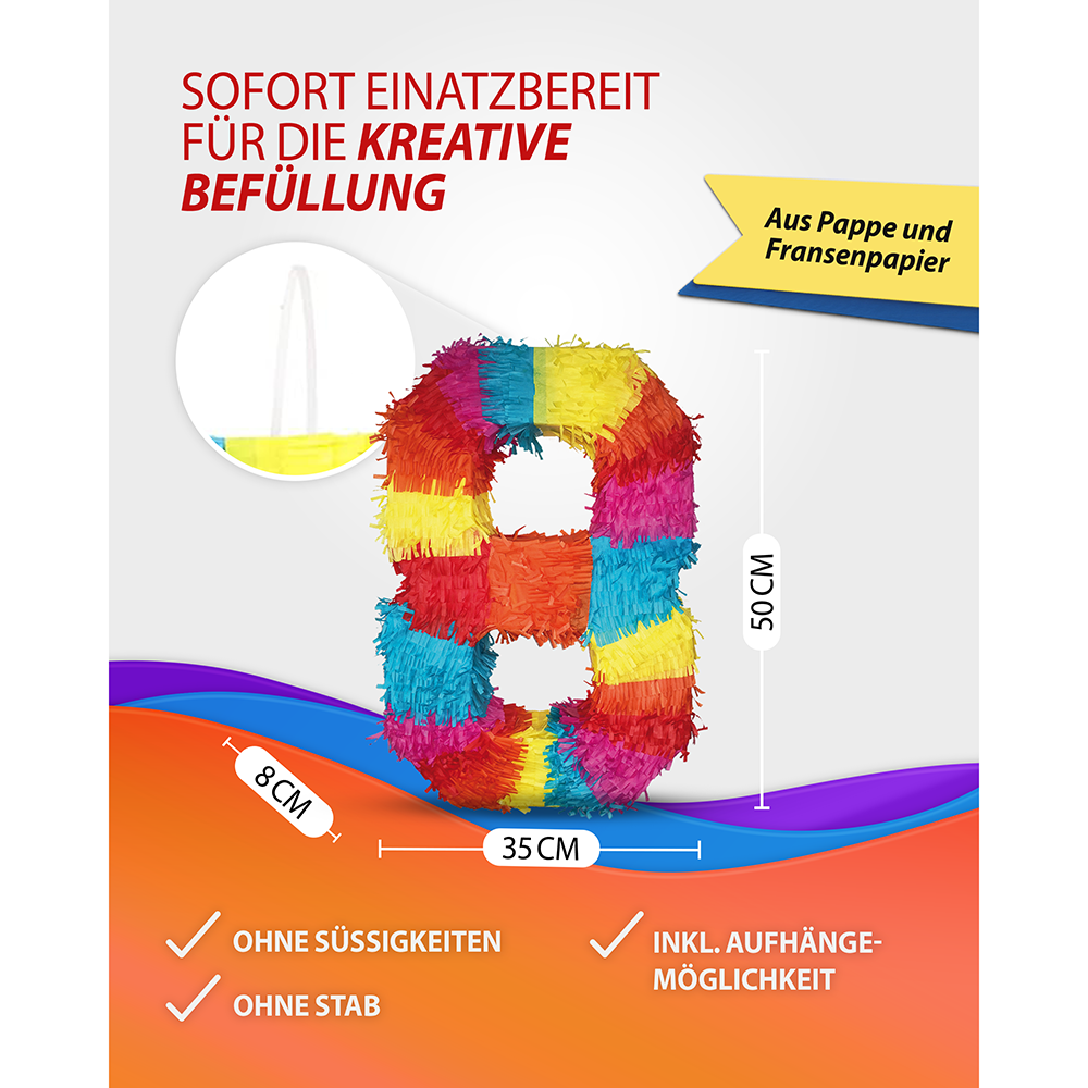 Piñata Zahl 8 4