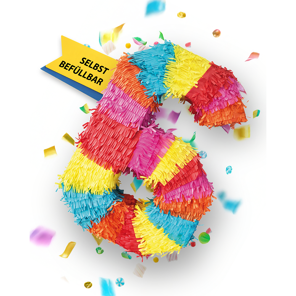 Piñata Zahl 6