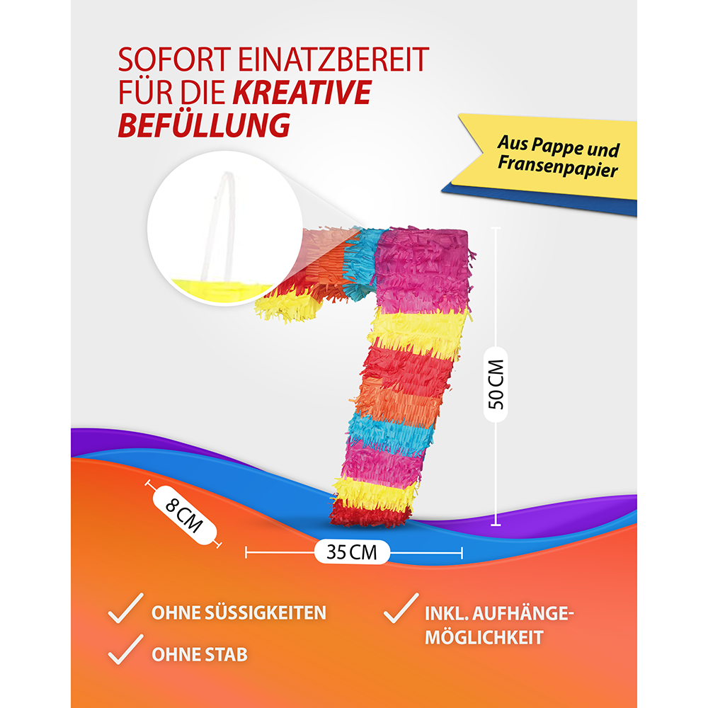 Piñata Zahl 7 4