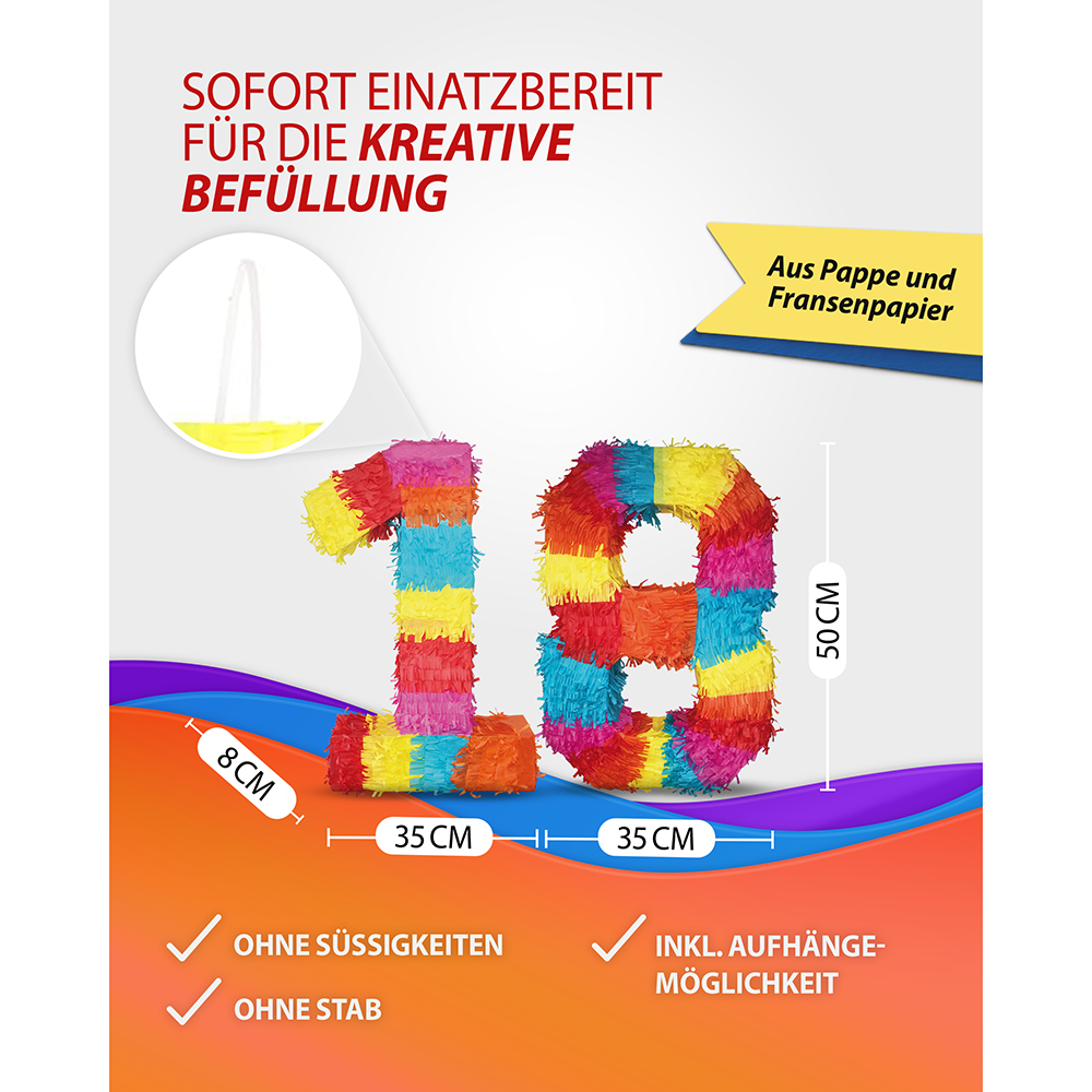 Piñata Zahl 18 4