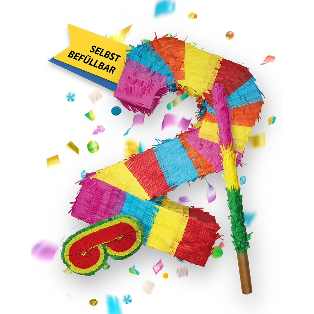 Pinata 2 Stab und Maske Geburtstag, Dekoration