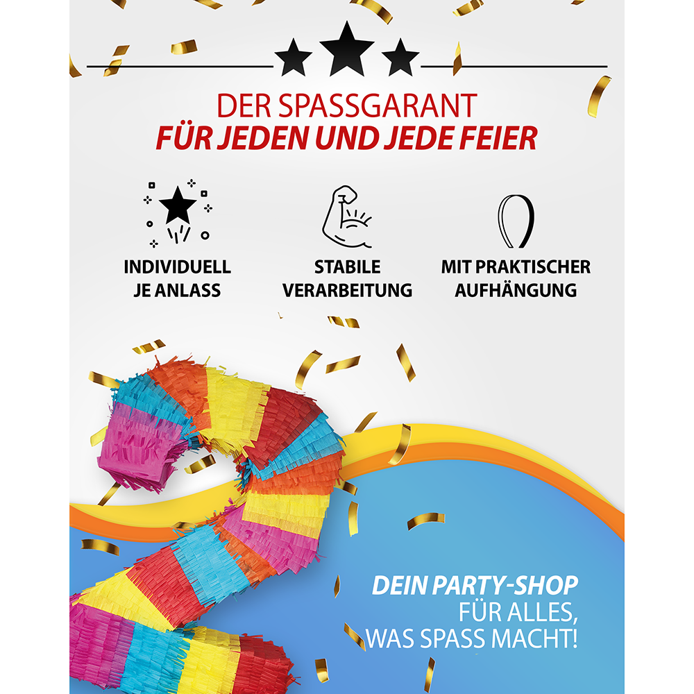 Pinata 2 Stab und Maske Geburtstag, Dekoration 7