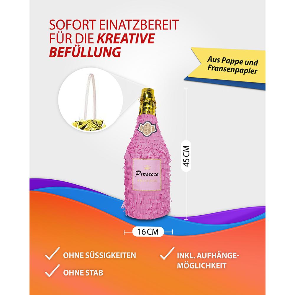 Pinata Champagnerflasche 4