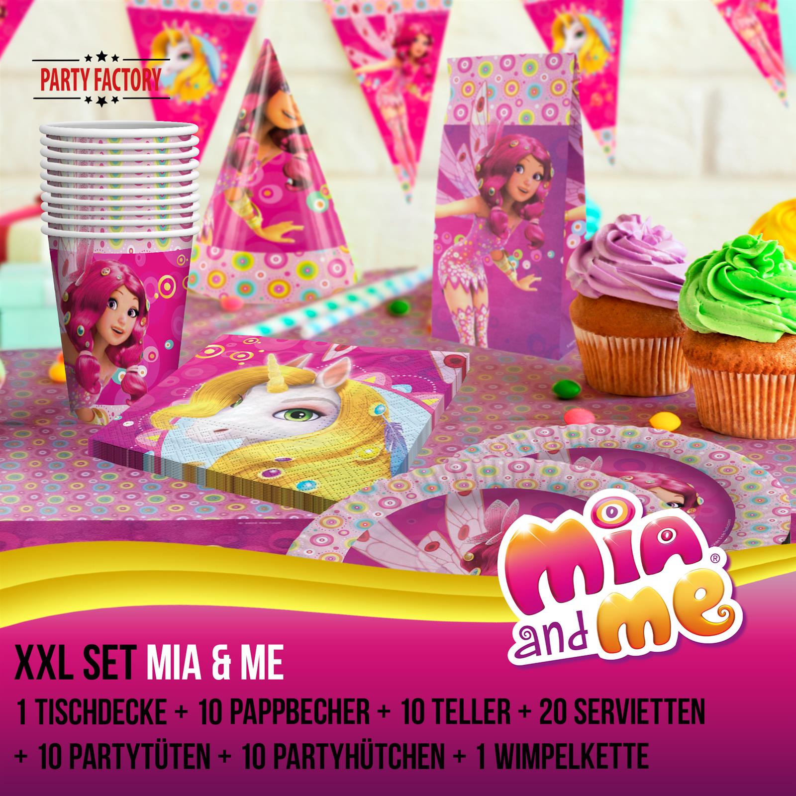 Mia and Me  XXL-Set Party Dekoset für den Tisch & Raum 62-teilig 2