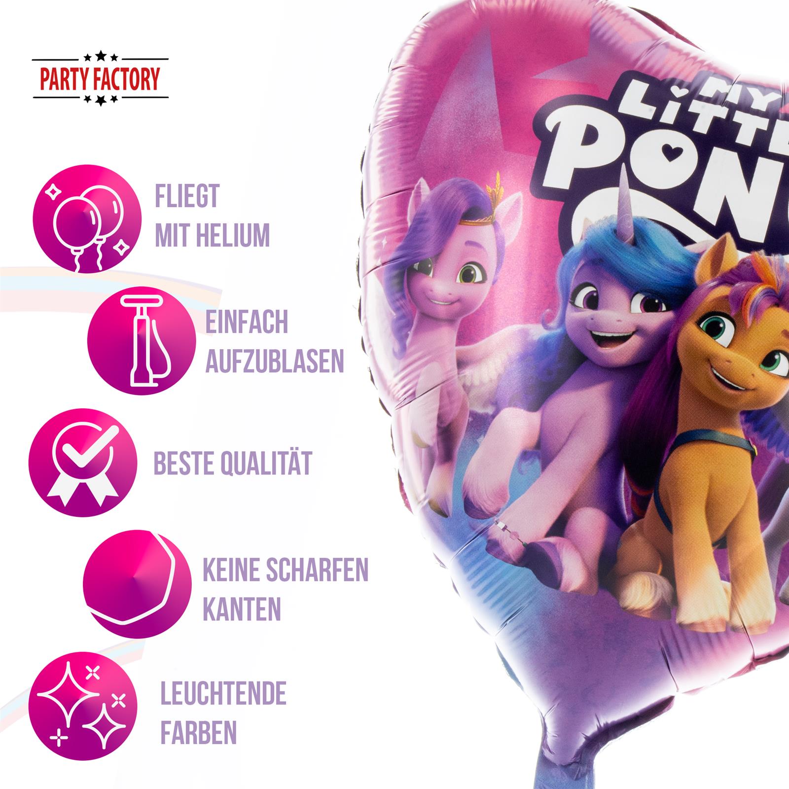 My Little Pony Folienballon Ø45 cm Herz 5